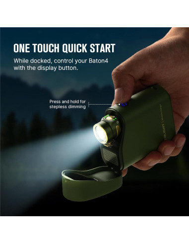 Linterna OLIGHT Baton4 EDC 1300 Lúmenes IPX8 Verde