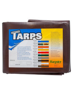 Lona Polietileno Harpster 3x3.6m Resistente 16 mil Marrón