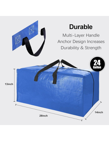 Bolsas de Mudanza VELVETSURE 6 Pzas Extra Grandes Multicolor