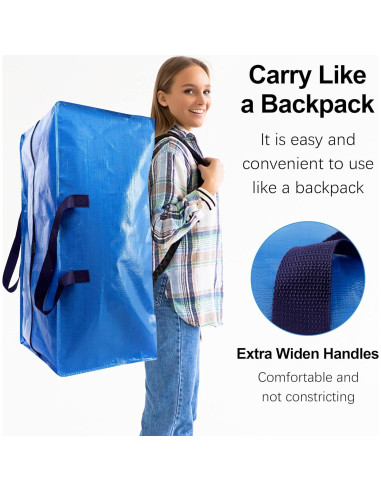 Bolsas de Mudanza VELVETSURE 6 Pzas Extra Grandes Multicolor