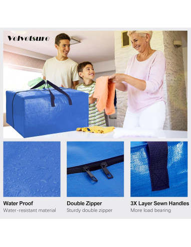 Bolsas de Mudanza VELVETSURE 6 Pzas Extra Grandes Multicolor