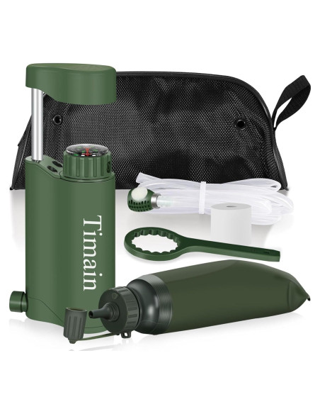 Bomba de Filtro de Agua Portátil Timain para Camping y Emergencias