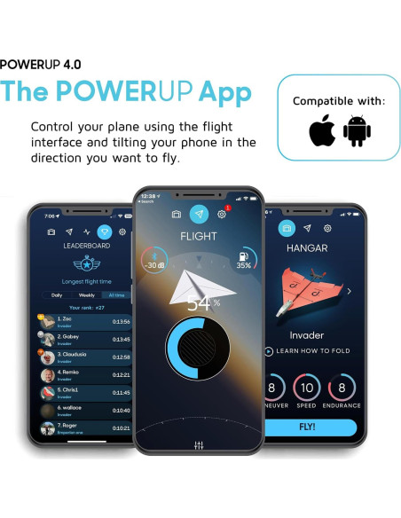 Kit de Avión de Papel POWERUP 4.0 con Control Remoto Kit de Avión de Papel POWERUP 4.0 con Control Remoto