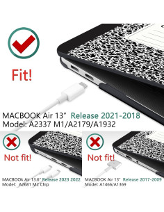 Carcasa DONGKE para MacBook Air 13.3" 2021-2018 con Teclado 2