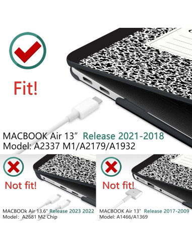Carcasa DONGKE para MacBook Air 13.3" 2021-2018 con Teclado