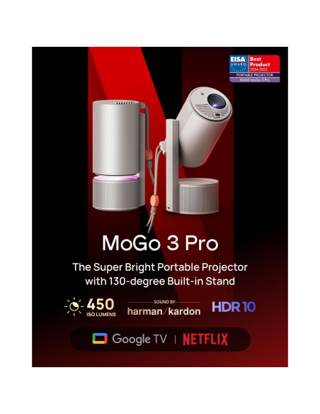 Proyector XGIMI MoGo 3 Pro 450 Lúmenes 1080P Integrado Proyector XGIMI MoGo 3 Pro 450 Lúmenes 1080P Integrado