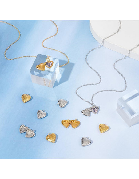 20 Piezas Charm Corazón Marco de Foto UNICRAFTALE DIY Joyería