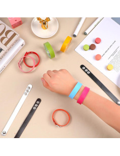 50 Pulseras de Cuero PU Ajustables en Blanco para DIY 2