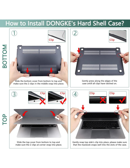 Carcasa DONGKE para MacBook Air 13.3" 2021-2018 con Teclado