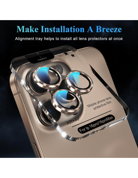 Protector de Lente de Cámara YWXTW para iPhone 16 Pro Max