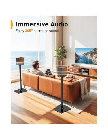 Soportes Universales Perlegear PGSS2 para Altavoces 85 cm