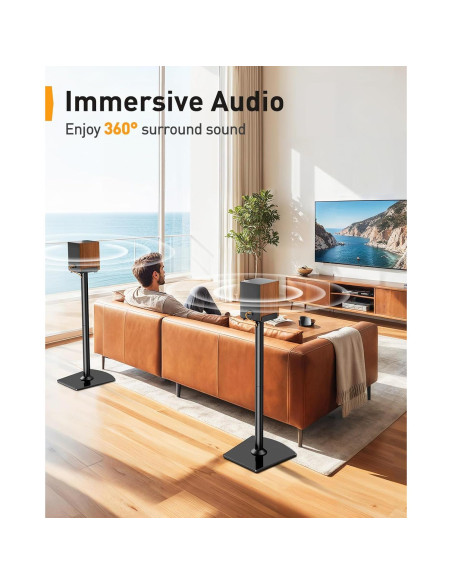 Soportes Universales Perlegear PGSS2 para Altavoces 85 cm