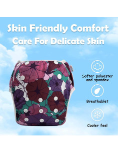 Pañales de Natación Reutilizables ALVABABY 3 Piezas Grandes 2