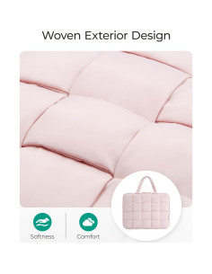 BAGSMART Funda para Laptop 15.6" Rosa Impermeable y Ligera 2