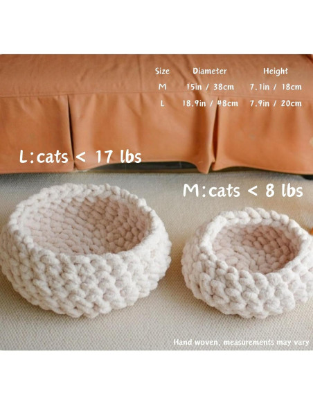 Cama Nido para Gatos Urnat Mediana Amarillo Suave Lavable