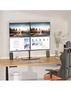 Soporte de Monitor Cuádruple WALI GMF004 Ajustable 4 Pantallas 2