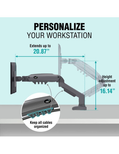 Soporte de Monitor ELG F80N para Pantallas de 17 a 35"