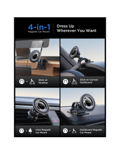 Soporte Magnético para Coche LISEN MagSafe Negro 0.14kg 2