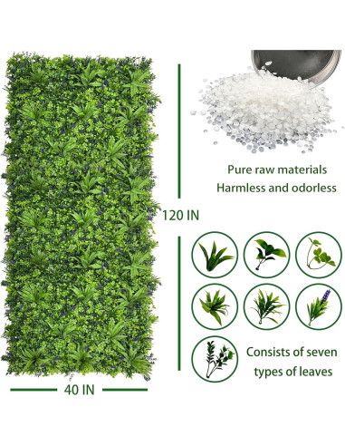 Rollo de Hiedra Artificial ODTORY 101,6x304,8 cm Verde