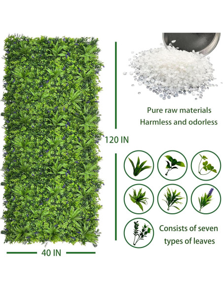 Rollo de Hiedra Artificial ODTORY 101,6x304,8 cm Verde