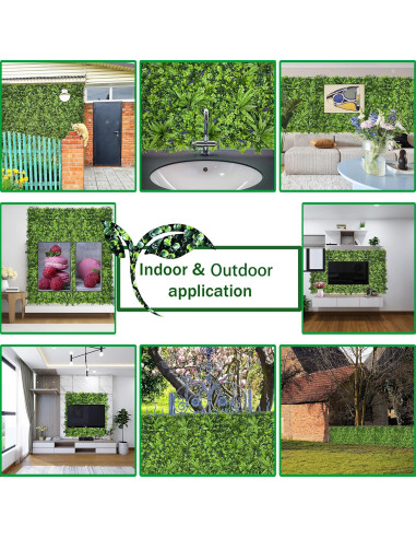 Rollo de Hiedra Artificial ODTORY 101,6x304,8 cm Verde