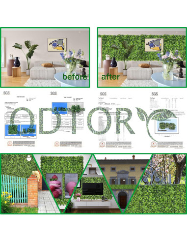 Rollo de Hiedra Artificial ODTORY 101,6x304,8 cm Verde