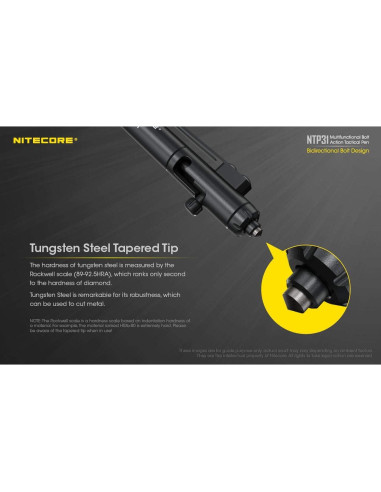 Bolígrafo táctico Nitecore NTP31 multifuncional acero