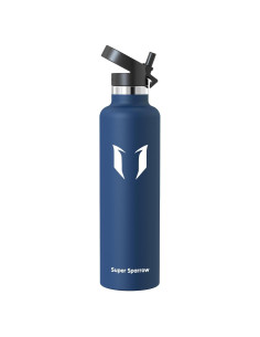 Botella de Agua Super Sparrow 1000 ml Ergonómica con Pajilla