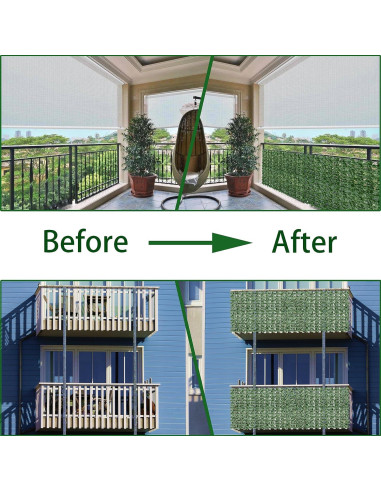 Panel de Hiedra Artificial ODTORY 101,6x406,4 cm Verde