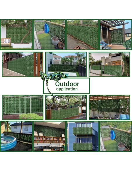 Panel de Hiedra Artificial ODTORY 101,6x406,4 cm Verde