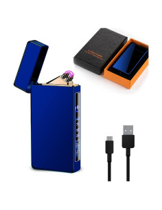 Encendedor Electrónico TIKIUKI Plasma Doble Arco Azul