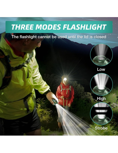 Encendedor Eléctrico LcFun Doble Arco Impermeable con Linterna