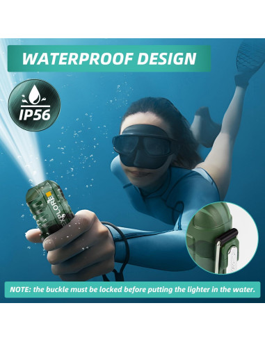 Encendedor Eléctrico LcFun Doble Arco Impermeable con Linterna