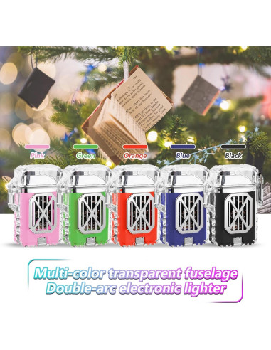 Encendedor Eléctrico GADATOP Doble Arco Impermeable LED