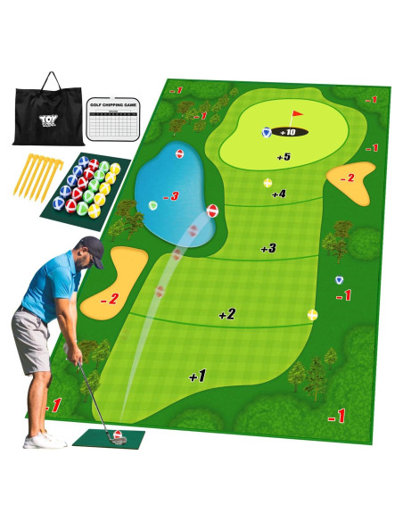 Alfombra de Golf Chipping TOY Life 182x152 cm con Pelotas