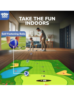 Alfombra de Golf Chipping TOY Life 182x152 cm con Pelotas 2