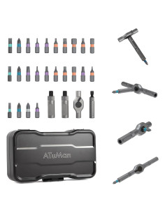 ATuMan 24 en 1 Destornillador Carraca con Puntas de Acero