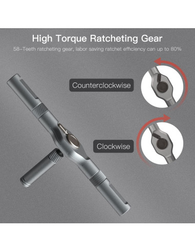 ATuMan 24 en 1 Destornillador Carraca con Puntas de Acero