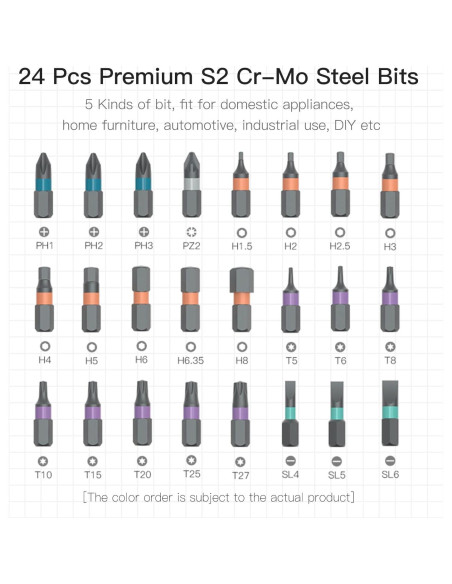 ATuMan 24 en 1 Destornillador Carraca con Puntas de Acero