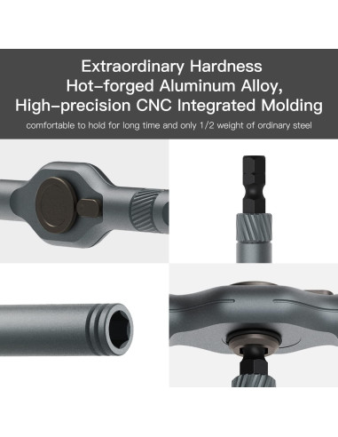 ATuMan 24 en 1 Destornillador Carraca con Puntas de Acero