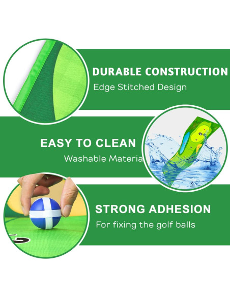 Alfombra de Golf Chipping TOY Life 182x152 cm con Pelotas
