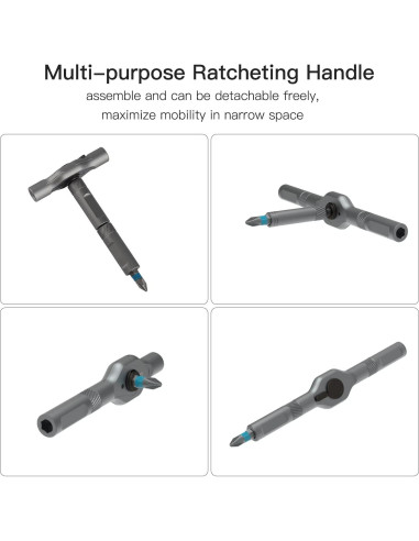 ATuMan 24 en 1 Destornillador Carraca con Puntas de Acero