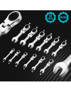 Juego de Llaves Combinadas Flexibles DURATECH 12 Piezas 8-19mm 2