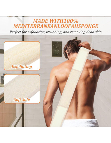 Esponja de Espalda Oruola Luffa 68 cm Exfoliante Ducha