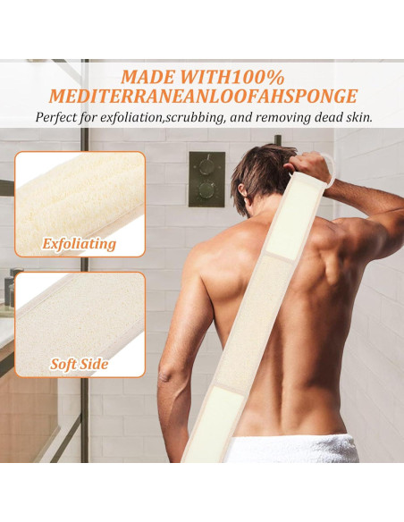 Esponja de Espalda Oruola Luffa 68 cm Exfoliante Ducha