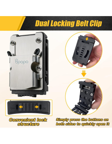 Clip de Cintura BPOPO para Taladro Inalámbrico, Ajustable
