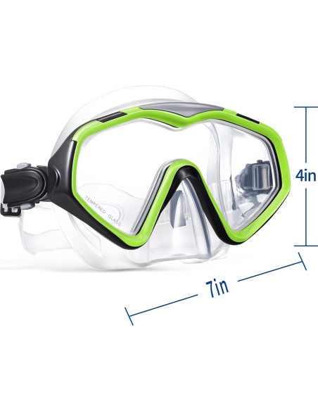 Máscara de Buceo iGym Snorkel, Lente Ultra Clara, Ajustable