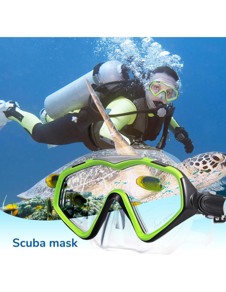 Máscara de Buceo iGym Snorkel, Lente Ultra Clara, Ajustable