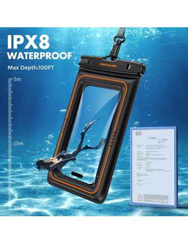 Funda Impermeable Flotante UNBREAKcable para Teléfono 7"