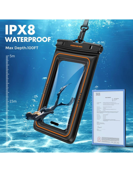 Funda Impermeable Flotante UNBREAKcable para Teléfono 7"